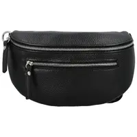 Dámská kožená ledvinka černá - Delami Vera Pelle Lila