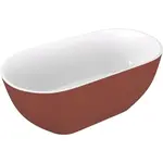 Polysan Reduta voľne stojaca vaňa 171x81 cm liaty mramor ľavá aj pravá biela/hnedá bílá/hnědá 71842.72