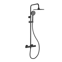 Sprchový systém SAT s termostatickou batériou čierna SATSSTKC