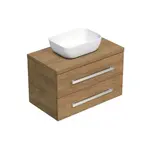 Kúpeľňová skrinka s krytom SAT Cube Way 80x47,5x46 cm Hickory dub CUBE46803DH45