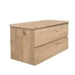 Kúpeľňová skrinka s dubovým krytom SAT B-Way dub matný BWAY2100OAKDESK