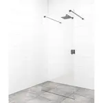 Sprchová zástena Walk-in 100 cm SAT vo farbe profilu čierna SATBWI100ZAVC