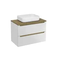 Kúpeľňová skrinka pod umývadlo Naturel Stilla 80x60x45 cm biela STILLAD08057DBK