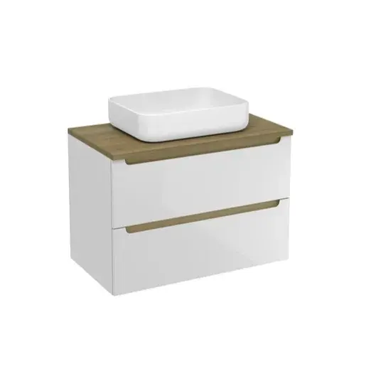 Kúpeľňová skrinka pod umývadlo Naturel Stilla 80x60x45 cm biela STILLAD08057DBK