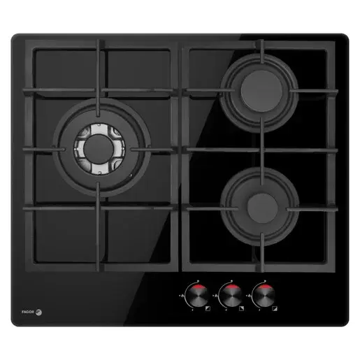 Plynová varná doska Fagor čierna 3CFI3GLSPA
