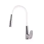 RAV SLEZÁK Amur drezová batéria so silikónovým ramienkom biela / chróm am719.0/12b AM719.012B