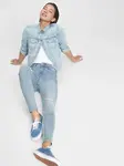 Džíny pro ženy GAP distressed universal jeggings mid rise 600116-00 Velikost: 24LONG - prodloužená délka