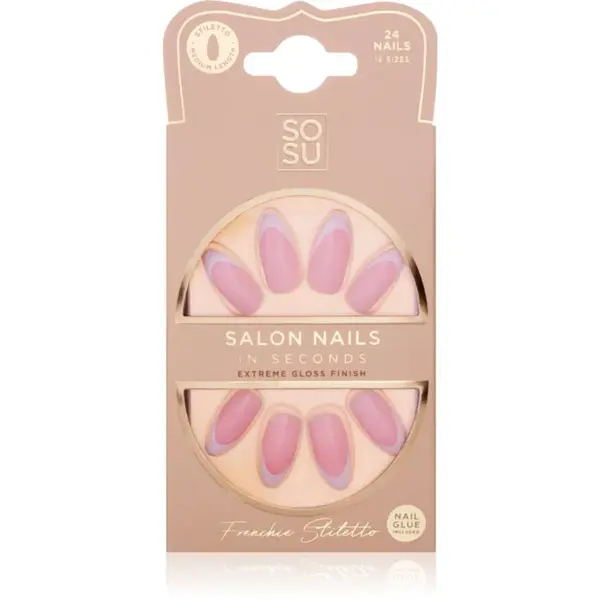 SOSU Cosmetics Salon Nails umelé nechty odtieň Frenchie 24 ks