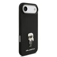 Zadní kryt Karl Lagerfeld Liquid Silicone Metal Ikonik pro Apple iPhone Air, černá