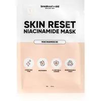 breakout + aid Skin Reset Niacinamide Mask plátýnková maska s niacinamidem 34 g