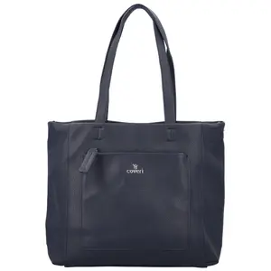 Módní dámská koženková kabelka na rameno Lamia, tmavě modrá