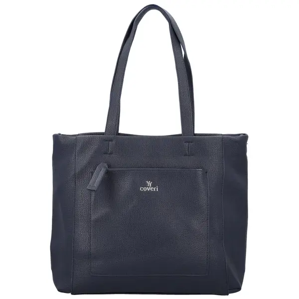 Módní dámská koženková kabelka na rameno Lamia, tmavě modrá