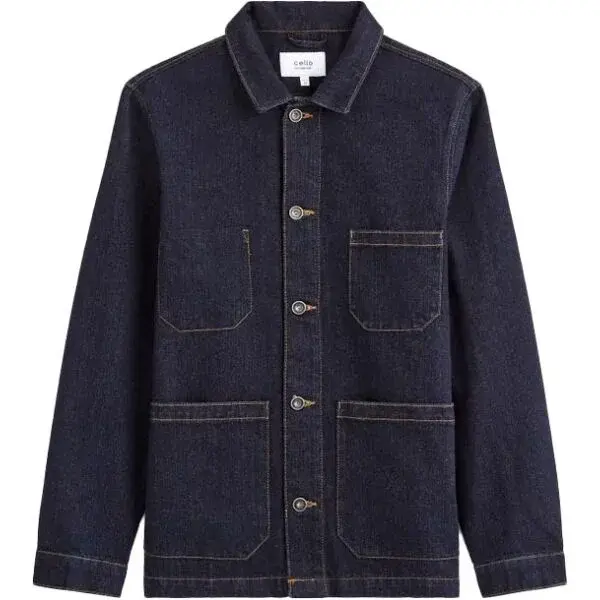 CELIO BUDENCAPS Pánská džínová bunda, tmavě modrá, velikost