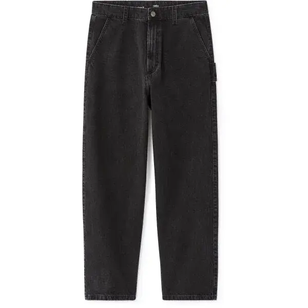 CELIO LOSKATER Pánské džínové kalhoty, černá, velikost