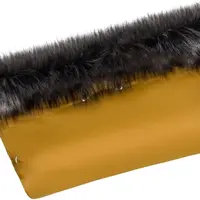 Baby Nellys Zimní rukávník FLUFFY s kožešinou, hořčicový