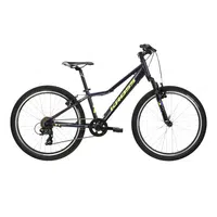 Juniorské kolo Kross Hexagon JR 1.0 24" Gen 006 S (12", 130-150 cm) námořnická modrá / žlutá / lesk
