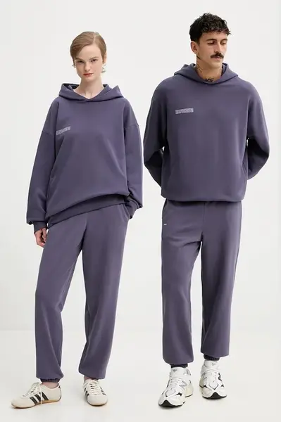 Bavlněné tepláky Pangaia fialová barva, 10000295