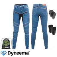 Dámské moto jeansy W-TEC Dynetis Lady modrá M