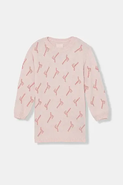 Dětské šaty s příměsí vlny Guess