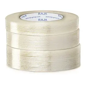48 x Vyztužená lepicí páska 19mm, návin 50m, průhledná, podélne vyztužená, tloušťka 110µm | RAJA