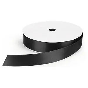 Saténová stuha šířka 25mm, délka 45m, černá