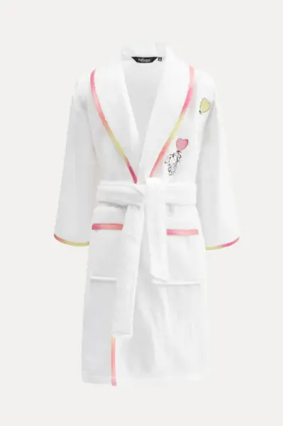 Dětský župan RAINBOW GIRL  v dárkovém balení 2 roky (vel.92 cm) Bílá