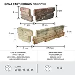 Rohový kámen Roma earth brown  bal=0,9mb