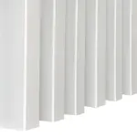 Dekoračná lamelová MDF lišta 3D na stenu biela 30x38x2750 mm