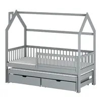 Posteľ Domček Papi 90x200 grey