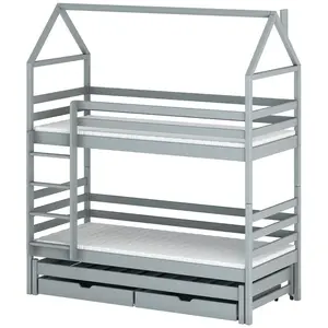 Posteľ Domček Dalia 80x160 sivá