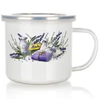 Smaltovaný hrníček 0,5l Lavender