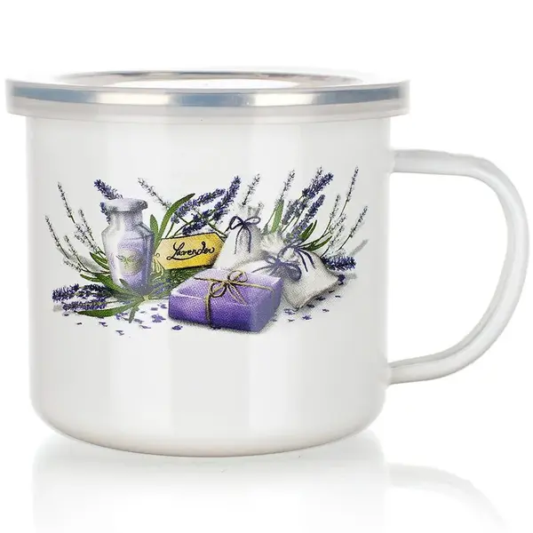 Smaltovaný hrníček 0,5l Lavender