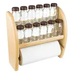 Polička na kořenky 12 s ručníkem hnědá