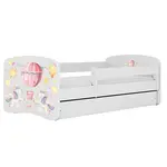 Dětská postel Babydreams+SZ+M bílá 70x140 Balónek