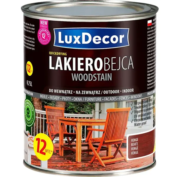 LUXDECOR Lazúra na drevo dub svetlý 0,75 L