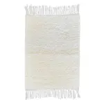 Ručne tkaný bavlnený koberec Milan B 0,4/0,75 biela