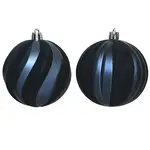 Guľa plastová dekorovaná 8 cm modrá 21292