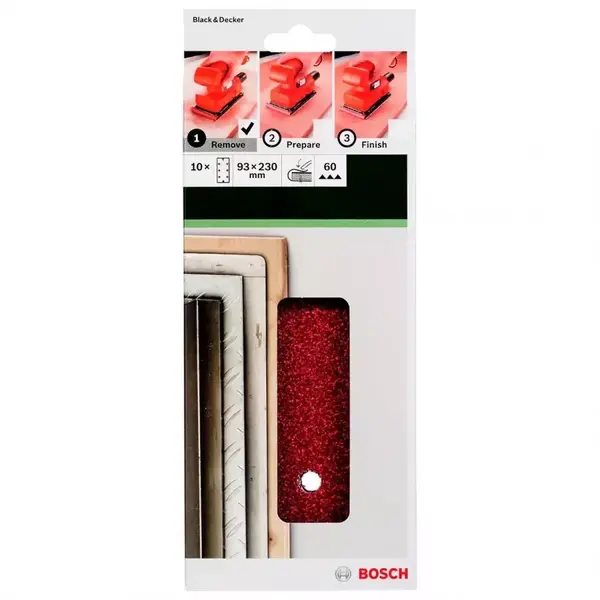 Brusný papír Ř93x230 Mm, G60, 8 Děr, Svorka,B&D