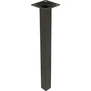 Štvorcová nábytková noha 30 cm čierna