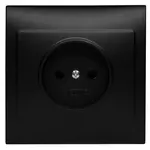 Zásuvka GP-1V B/U GP-1V Vega  čierna matná