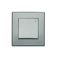 ŁP-6L Tlačidlo zvončeka strieborná metalíza