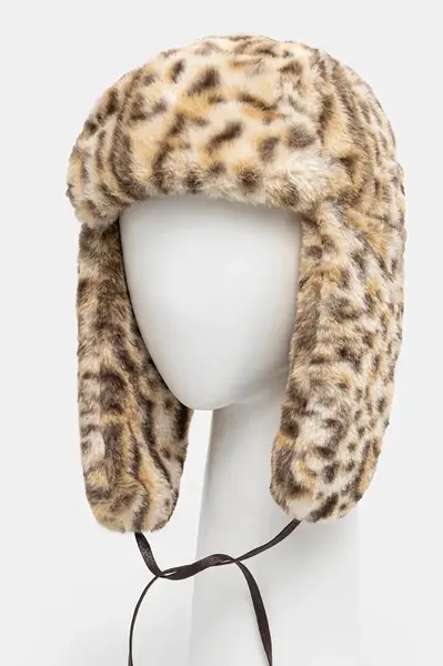 Čepice Kangol LEOPARD TRAPPER hnědá barva, K4266ST.SL156