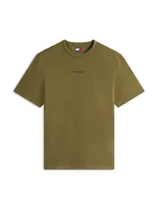 Tommy Jeans Tričko  olivová