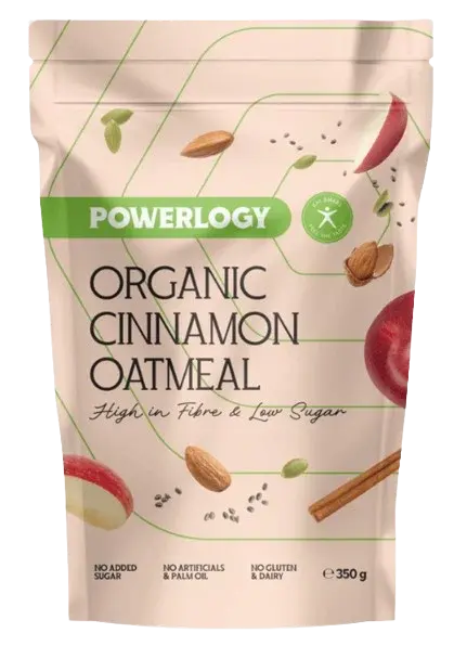 POWERLOGY Organic Cinnamon Oatmeal 350 g