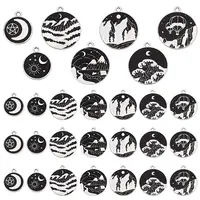 35pcs 7 styles Alloy Enamel Pendants