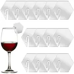 Acrylic Mirror Wine Glass Charms