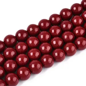 Synthetic Turquoise Round Beads Strands