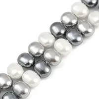 Electroplated Shell Pearl Beads Strands