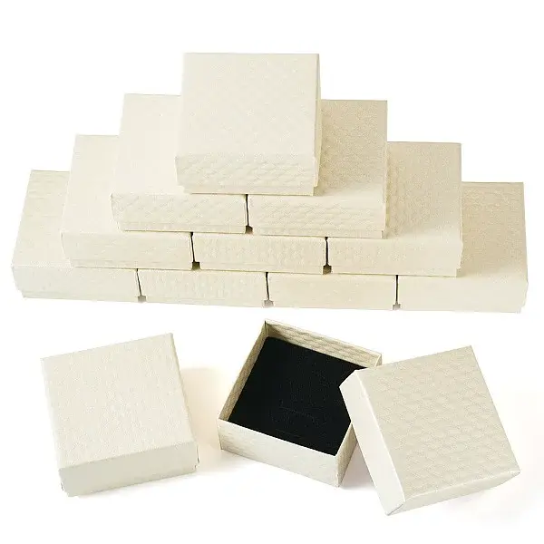 Rhombus Textured Cardboard Gift Storage Boxes