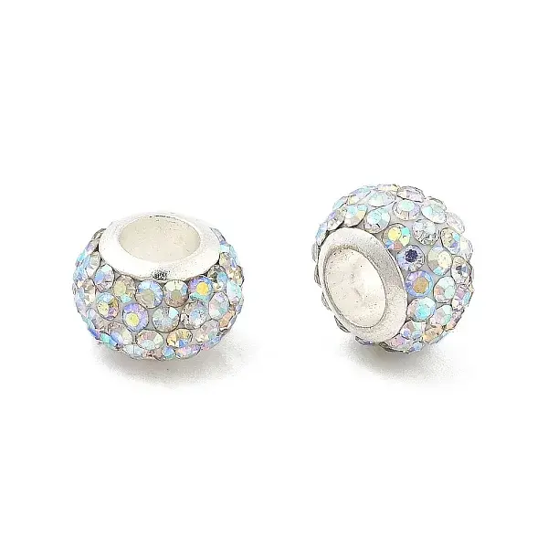 Rondelle Polymer Clay European Beads